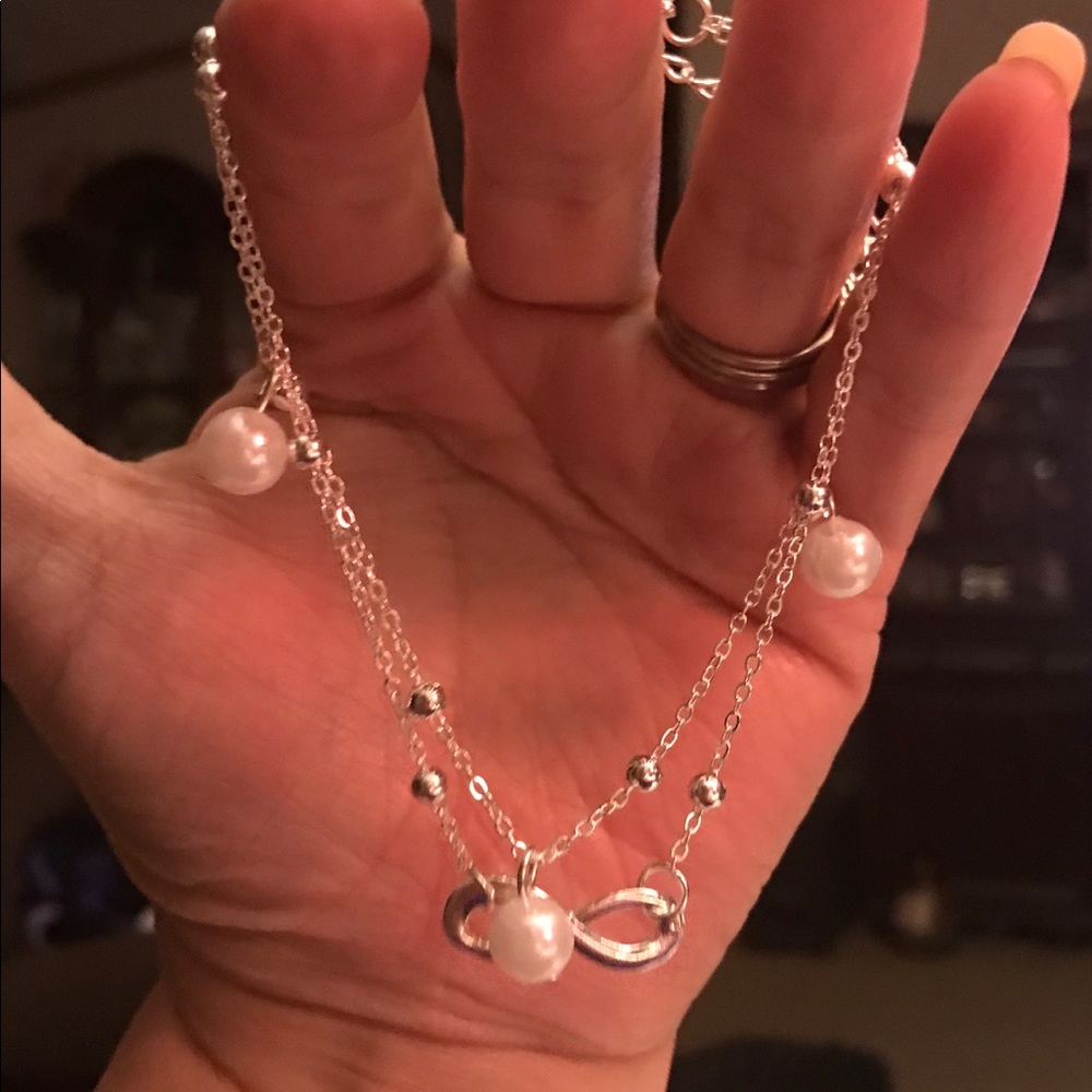 Infinity pearl anklet - Picture 4 of 8